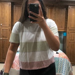 boutique brand striped tee